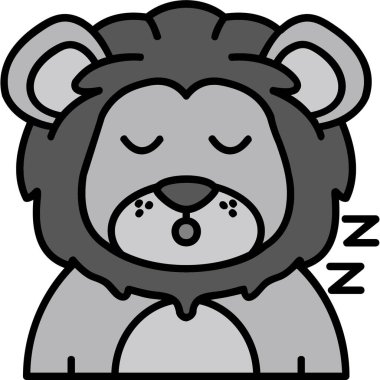 Uyuyan ayı çizgi film çizimi, kawaii sevimli karakter, karakter tarzı