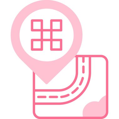 konum haritası simgesi, vektör illüstrasyonu