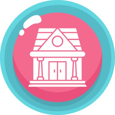 Bina. Web simgesi basit illüstrasyon