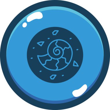 Dünya gezegeninin simgesi düz bir şekilde