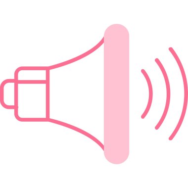 Megafon ikonu vektör illüstrasyonu