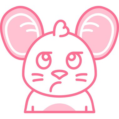 Sevimli tavşan çizgi filmi izole vektör tasarımı simgesi