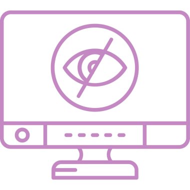 bilgisayar göz simgesi, vektör illüstrasyonu