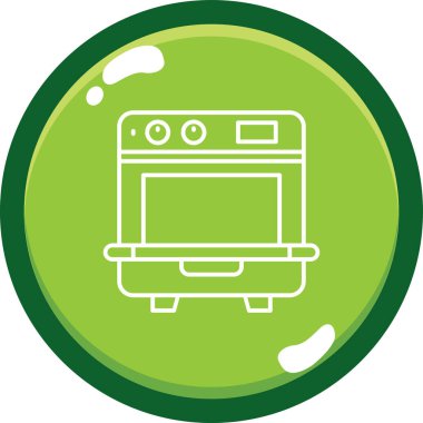 mikrodalga vektör simgesi modern illüstrasyon