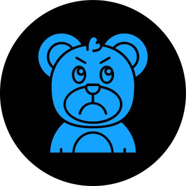 kızgın ayı simgesi, vektör illüstrasyonu