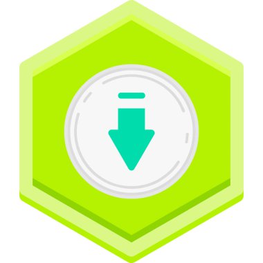 Rozet kategorisinde ok aşağı ok simgesi