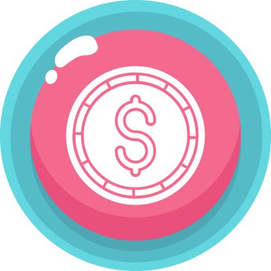 Para için. Web simgesi basit illüstrasyon