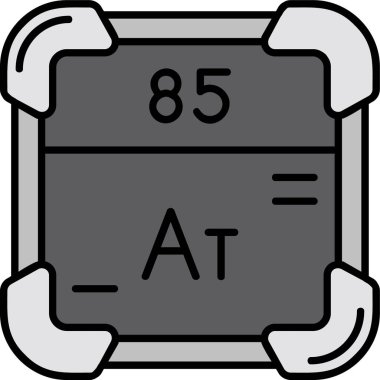 Kimyasal element simgesi, vektör illüstrasyonu