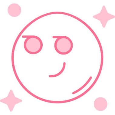 Gülümse ikonu. Web için basit gülümseme vektör simgeleri çizimi