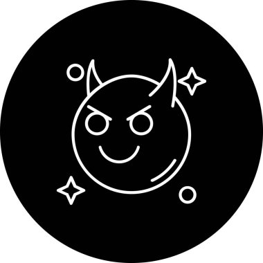 Şirin bir cadılar bayramı simgesinin vektör çizimi