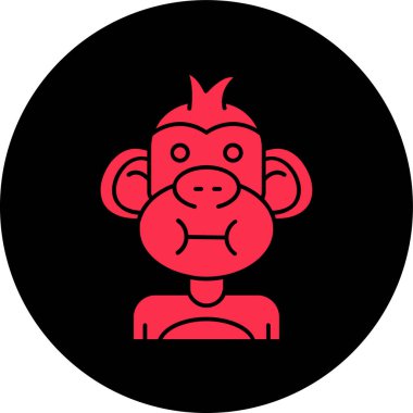 maymun ikon vektör illüstrasyonu