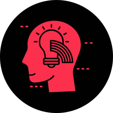 Beyin. Web simgesi basit illüstrasyon