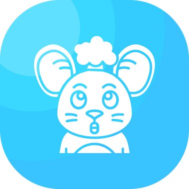 şirin çizgi film fare simgesinin vektör çizimi