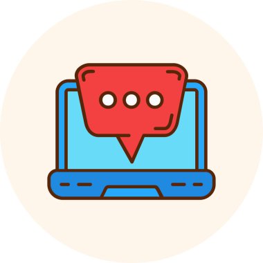 Dizüstü bilgisayar simgesi vektör çizimi