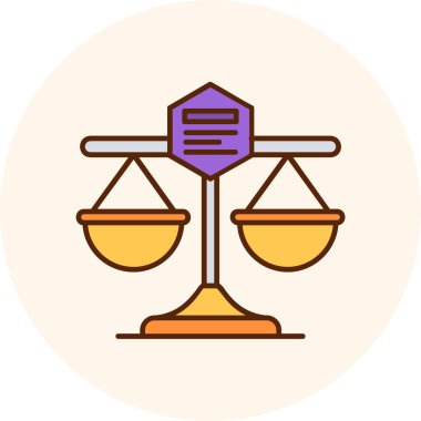 Adalet hukuku renk çizgisi simgesi. Hukuk ve hukuk. Yasal adalet. Yasal adalet kavramı. Web sayfası. mobil uygulama sayfası. düzenlenebilir vuruş