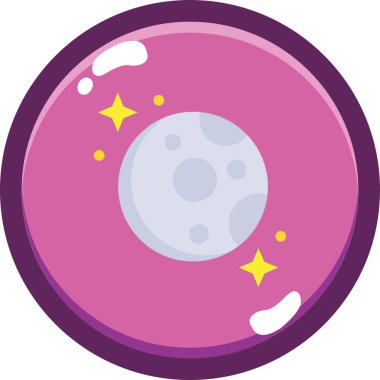 Ay. Web simgesi basit illüstrasyon