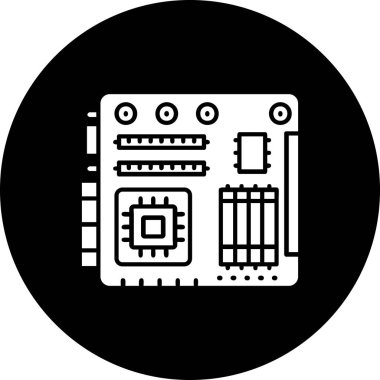 Çip simgesi vektör illüstrasyonu