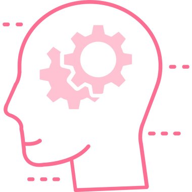 Beyin takımı. Web simgesi basit tasarım