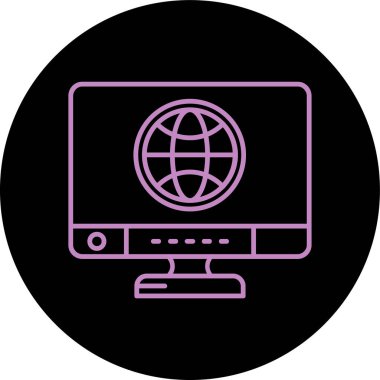 vektör lcd simgesi illüstrasyonu