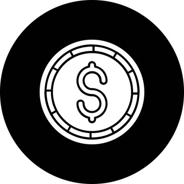 Para simgesinin vektör illüstrasyonu