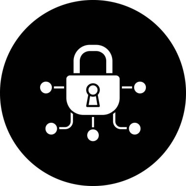 vektör düz simgesini kilitle