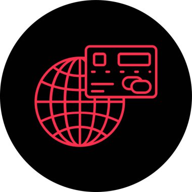 Seo web simgesinin vektör illüstrasyonu