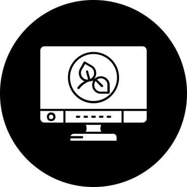 Bilgisayar. Web simgesi basit illüstrasyon