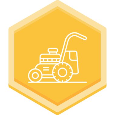 Bir traktör simgesinin vektör illüstrasyonu