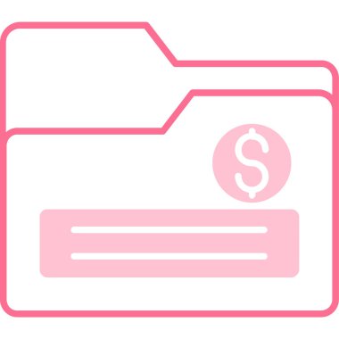 Para simgesi, vektör çizim