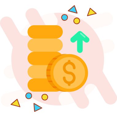 Dolar sikke vektör simgesi, basit tasarım