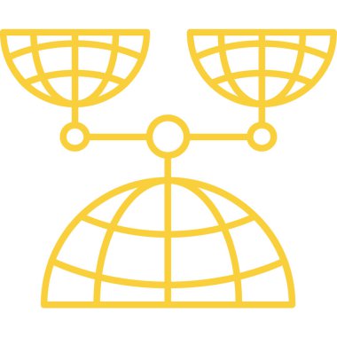 küresel ağ vektör simgesi. düz renk biçimi.