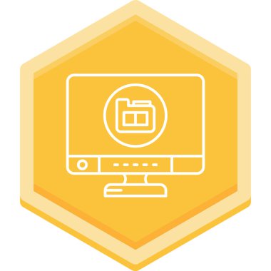 Bilgisayar. Web simgesi basit tasarım