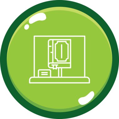 Bilgisayar. Web simgesi basit illüstrasyon