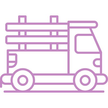 Minibüs Web simgesi basit illüstrasyon