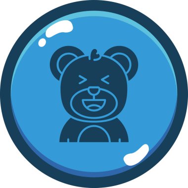 Ayı. Web simgesi basit illüstrasyon