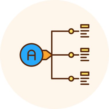 Bir devre kartının bir simgesinin vektör çizimi