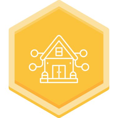 Ev. Web simgesi basit illüstrasyon