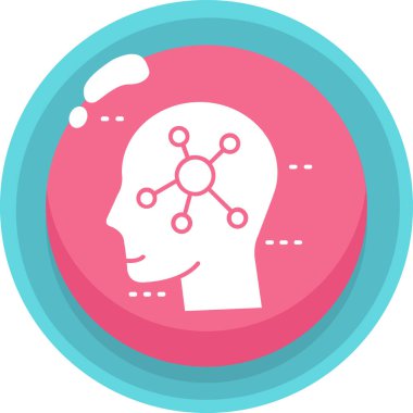 Beyin. Web simgesi basit illüstrasyon