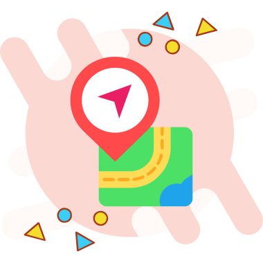 Harita işaretleyici vektör illüstrasyonuName