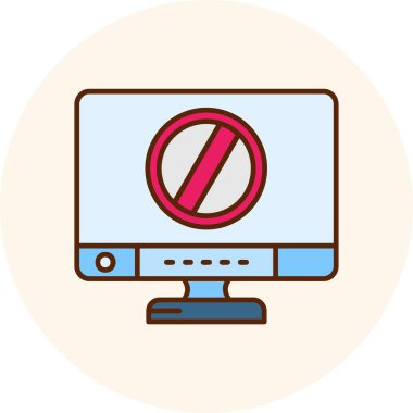 Bilgisayar. Web simgesi basit illüstrasyon