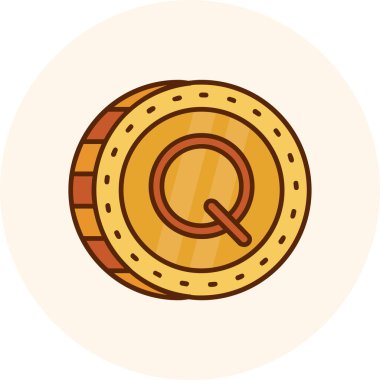 para sikke vektör çizimi düz tasarım