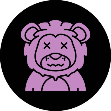 Pembe yay başlıklı ve şapkalı şirin bir ayı.