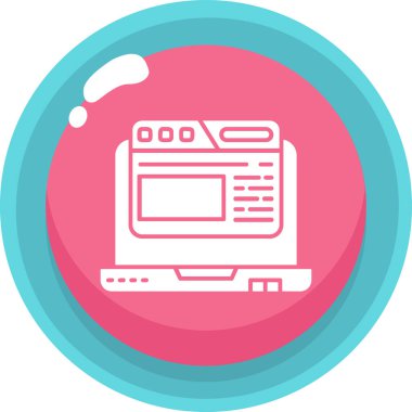 Monitör. Web simgesi basit illüstrasyon