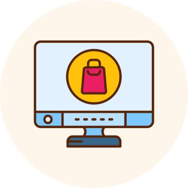 Dizüstü bilgisayar simgesi vektör çizimi