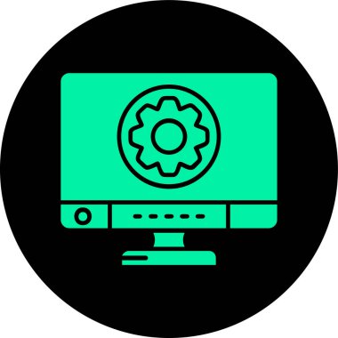 bilgisayar ekran simge vektör çizim