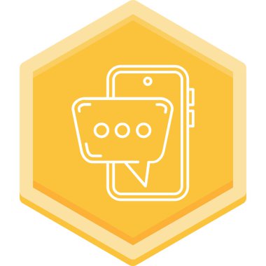 Sohbet simgesi, vektör çizimi