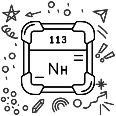 Kimyasal simge vektör çizimi