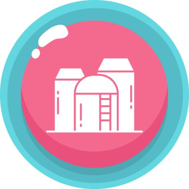 Fabrika. Web simgesi basit illüstrasyon