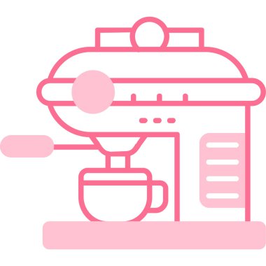 kahve makinesi simgesi, modern tasarım illüstrasyonu