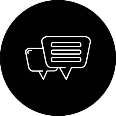 Sohbet simgesinin vektör illüstrasyonu